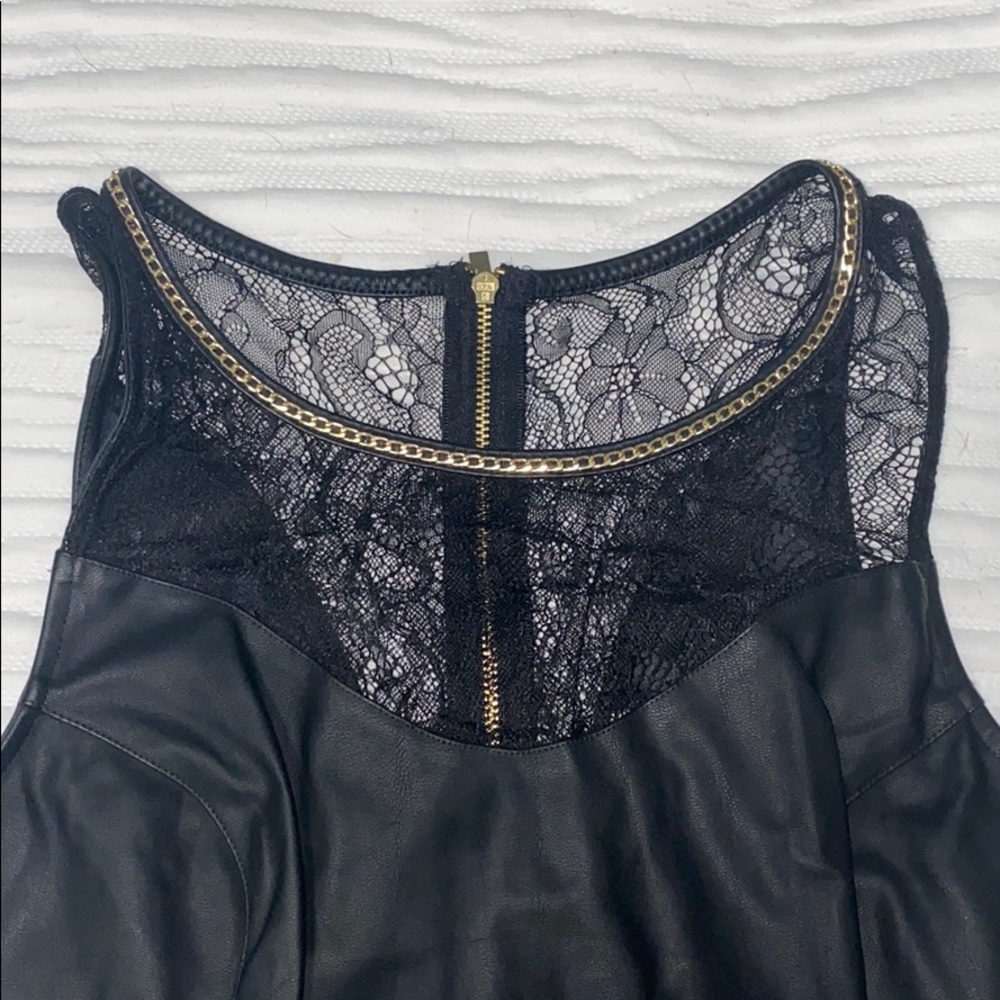 COPY - Leather and lace top. Never worn